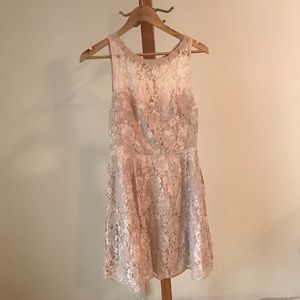 Yoana Baraschi Anthro BHLDN Light Pink Lace Dress
